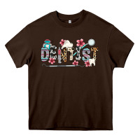 Chocolate Brown dentist Heavy Core Tee - Zillion Design Studio
