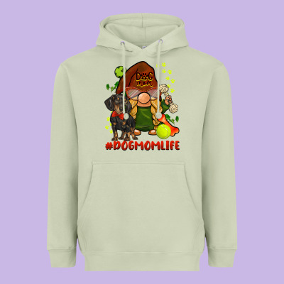 Dog Mom  Life Gnome Heavyweight Hoodie Designed By Barkaloodesign
