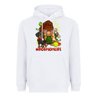 White dog mom  life gnome Heavyweight Hoodie - BarkalooDesign