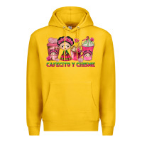 Lemon cafecito y chisme with coffee cups Premium Hoodie - texasbilliewilder