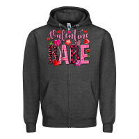 Charcoal Heather valentine babe Zipper Hoodie - NancyCooperArtShop