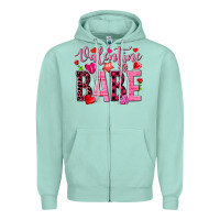 Seafoam valentine babe Zipper Hoodie - NancyCooperArtShop