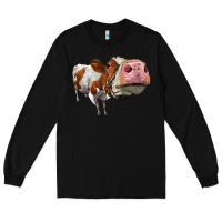 Black cute simmental cow Long Sleeve Tee - LillyAllenDesigns