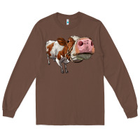 Chestnut cute simmental cow Long Sleeve Tee - LillyAllenDesigns