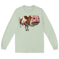 Matcha cute simmental cow Long Sleeve Tee - LillyAllenDesigns