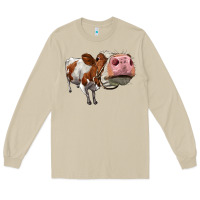 Mushroom cute simmental cow Long Sleeve Tee - LillyAllenDesigns