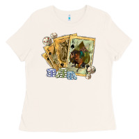 Bone western rodeo playing cards tbw Ladies Tee - texasbilliewilder
