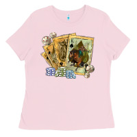 Bubblegum Pink western rodeo playing cards tbw Ladies Tee - texasbilliewilder