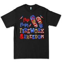 Black flip flops fireworks and freedom Premium Tee - AdoDesignShop