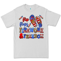 Dove Grey flip flops fireworks and freedom Premium Tee - AdoDesignShop