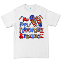 White flip flops fireworks and freedom Premium Tee - AdoDesignShop