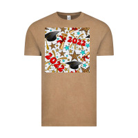 Vintage Coffee graduation 2022 seamless pattern Vintage Tee - BundleAndBundleShop