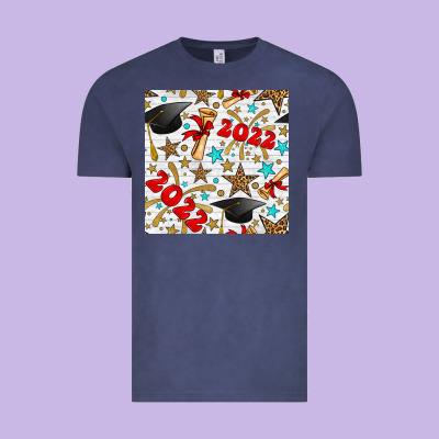 Graduation 2022 Seamless Pattern Vintage Tee Designed By Bundleandbundleshop