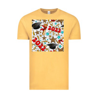 Vintage Mustard graduation 2022 seamless pattern Vintage Tee - BundleAndBundleShop