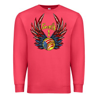 Cardinal angel wings softball Premium Sweatshirt - Jasminsmagicworld