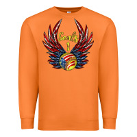 Carrot angel wings softball Premium Sweatshirt - Jasminsmagicworld