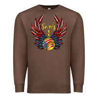 Chestnut angel wings softball Premium Sweatshirt - Jasminsmagicworld