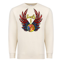 Sandshell angel wings softball Premium Sweatshirt - Jasminsmagicworld