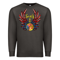 Smoke angel wings softball Premium Sweatshirt - Jasminsmagicworld