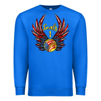 True Royal angel wings softball Premium Sweatshirt - Jasminsmagicworld