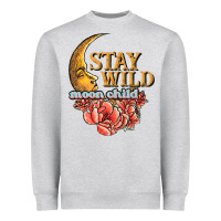 Heather Grey stay wild moon child Heavyweight Sweatshirt - JahusDesignShop