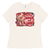 Bone Valentines Day Pig Hogs And Kisses Ladies Tee - RanaPortraitStore
