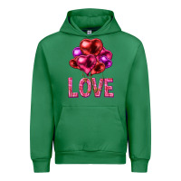 Emerald Love heart balloons Valentine's Day Urban Hoodie - HowdyJamesFarm