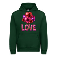 Forest Green Love heart balloons Valentine's Day Urban Hoodie - HowdyJamesFarm
