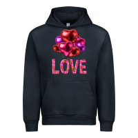 Navy Love heart balloons Valentine's Day Urban Hoodie - HowdyJamesFarm