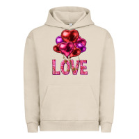 Pigment French Oak Love heart balloons Valentine's Day Urban Hoodie - HowdyJamesFarm