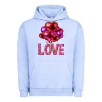 Pigment Grape Ice Love heart balloons Valentine's Day Urban Hoodie - HowdyJamesFarm