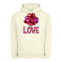 Pigment Pistachio Love heart balloons Valentine's Day Urban Hoodie - HowdyJamesFarm
