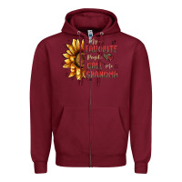 Burgundy my favorite people call me grandma Zipper Hoodie - MaliasSmallBusiness