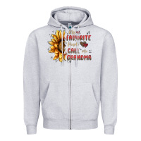 Heather Grey my favorite people call me grandma Zipper Hoodie - MaliasSmallBusiness