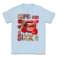 Dusty Blue cupid can suck it Classic Tee - NancyCooperArtShop