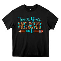 Black teach your heart out Heavy Core Tee - texasbilliewilder