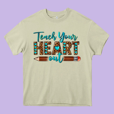 Teach Your Heart Out Heavy Core Tee Designed By Texasbilliewilder