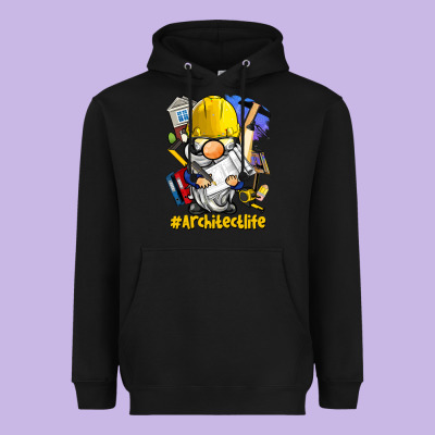Architect Life Gnome Heavyweight Hoodie Designed By Barkaloodesign