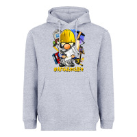 Heather Grey Architect life gnome Heavyweight Hoodie - BarkalooDesign