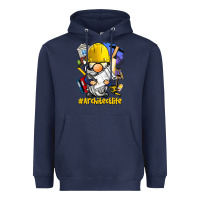 Navy Architect life gnome Heavyweight Hoodie - BarkalooDesign