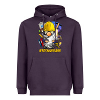 Plum Architect life gnome Heavyweight Hoodie - BarkalooDesign