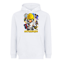 White Architect life gnome Heavyweight Hoodie - BarkalooDesign