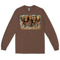 Chestnut 3 red angus bulls Long Sleeve Tee - LillyAllenDesigns