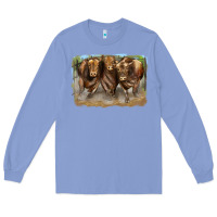 Colony Blue 3 red angus bulls Long Sleeve Tee - LillyAllenDesigns
