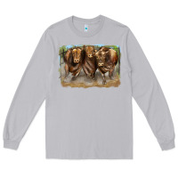 Moon Dust 3 red angus bulls Long Sleeve Tee - LillyAllenDesigns