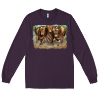 Plum 3 red angus bulls Long Sleeve Tee - LillyAllenDesigns