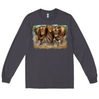 Smoke 3 red angus bulls Long Sleeve Tee - LillyAllenDesigns