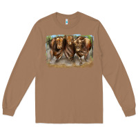Toasted Coconut 3 red angus bulls Long Sleeve Tee - LillyAllenDesigns