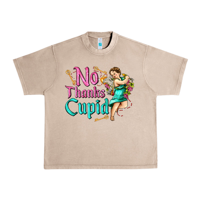 No Thanks Cupid Urban Heavy Tee by AdoDesignShop | Teevron