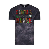 Cloud Black santa's favorite nurse Vintage Tee - Jasminsmagicworld